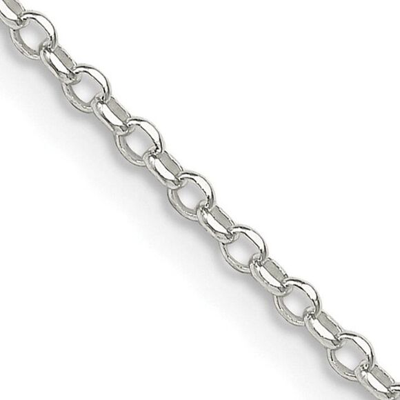 1.75mm Sterling Silver D/C Solid Open Cable Chain Necklace, 20 Inch - Picture 1 of 8